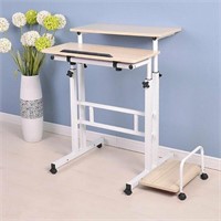 MID READER TWO TIER SIT AND STAND DESK