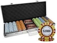 500CT MONTECARLO POKER ALUMINUM CASE WITH CHIPS