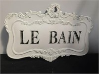 17-in metal Le Bain sign