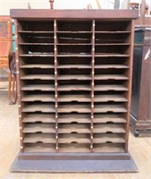 Vintage wood cabinet w/ file shelves