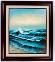 Art Original Oil on Canvas Don Goodman Seascape