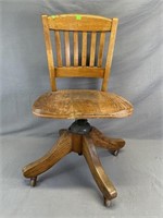 Oak Rolling Office Chair