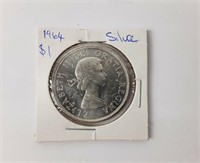 1964 SIKVER COIN - CANADIAN DOLLAR