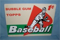 Topps baseball cards and bubble gum retro style ad