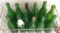 Green Glass Wine Bottle Lot