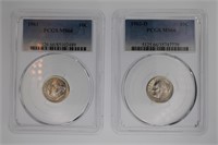 1962-D, 1963 Dime PCGS MS66 Pack of 2