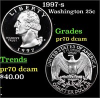 Proof 1997-s Washington Quarter 25c Grades GEM++ P