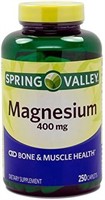 Spring Valley Magnesium 400 Mg, 250 Tablets