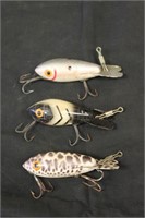 3 Wooden Collectilbe Fishing Lures