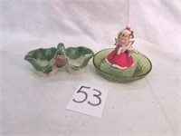 Ceramic Christmas Basket - Christmas Angel