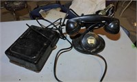 Antique Telephone & Sad Iron