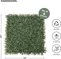 Grass Panels / Privacy Fence 20X20 - Pack of 6