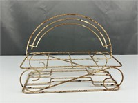 Vintage metal glass carrier