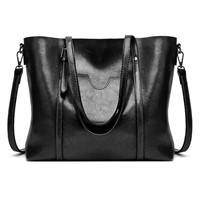 P3311  BATE Tote Bag, Large Capacity Leather, Blac