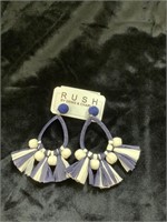 Pair of Rush handmade earrings