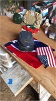 Flags and cap