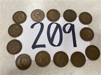 Lot of George VI half pennies