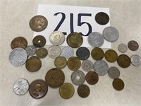 Assortment of foreign coins