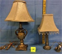 pr. small table lamps
