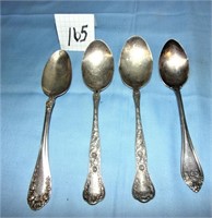 4 sterling spoons