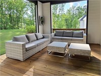 2PC OUTDOOR SOFA AND LOVESEAT