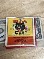 Vintage Black Cat Firecracker advertising label
