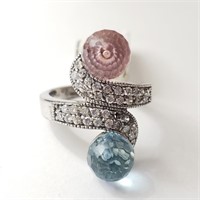 $240 Silver Gemstone Ring