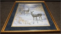 Snow / Winter Scene Whitetail Deer Print