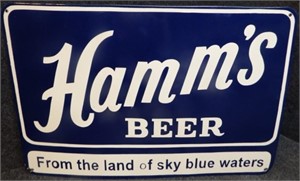 Hamm's Beer Porcelain Advertising Sign