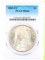 Coin 1883-CC  Morgan Silver Dollar PCGS MS64