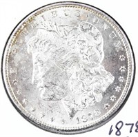 Coin 1878-S  Morgan Silver Dollar Brilliant Unc.