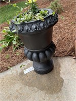 BLACK CONCRETE PLANTER 16IN X 24IN TALL