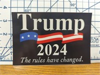 Trump 2024 the rules have changed bumper sticker