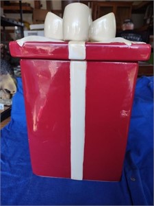 Ceramic Gift Box Cookie Jar