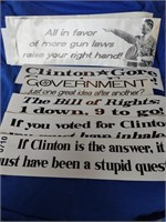 Stack of Vintage Political Bumper Stickers