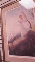 Print of young woman with parasol titled