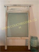 Antique glass washboard