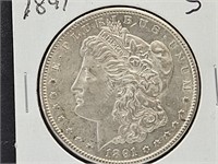 1891 S Morgan Silver Dollar Coin
