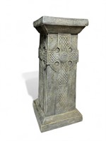 Celtic knot cross plant stand rustic decor