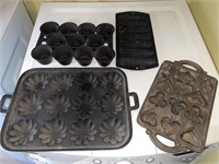 Vintage cast iron baking imprints