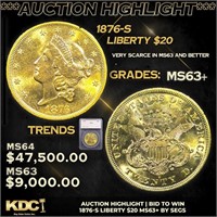 ***Auction Highlight*** 1876-s Gold Liberty Double