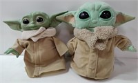 2 Starwars Plushies & Baby Yoda