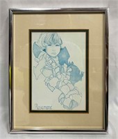 Framed Vintage Christine Rosamond Print