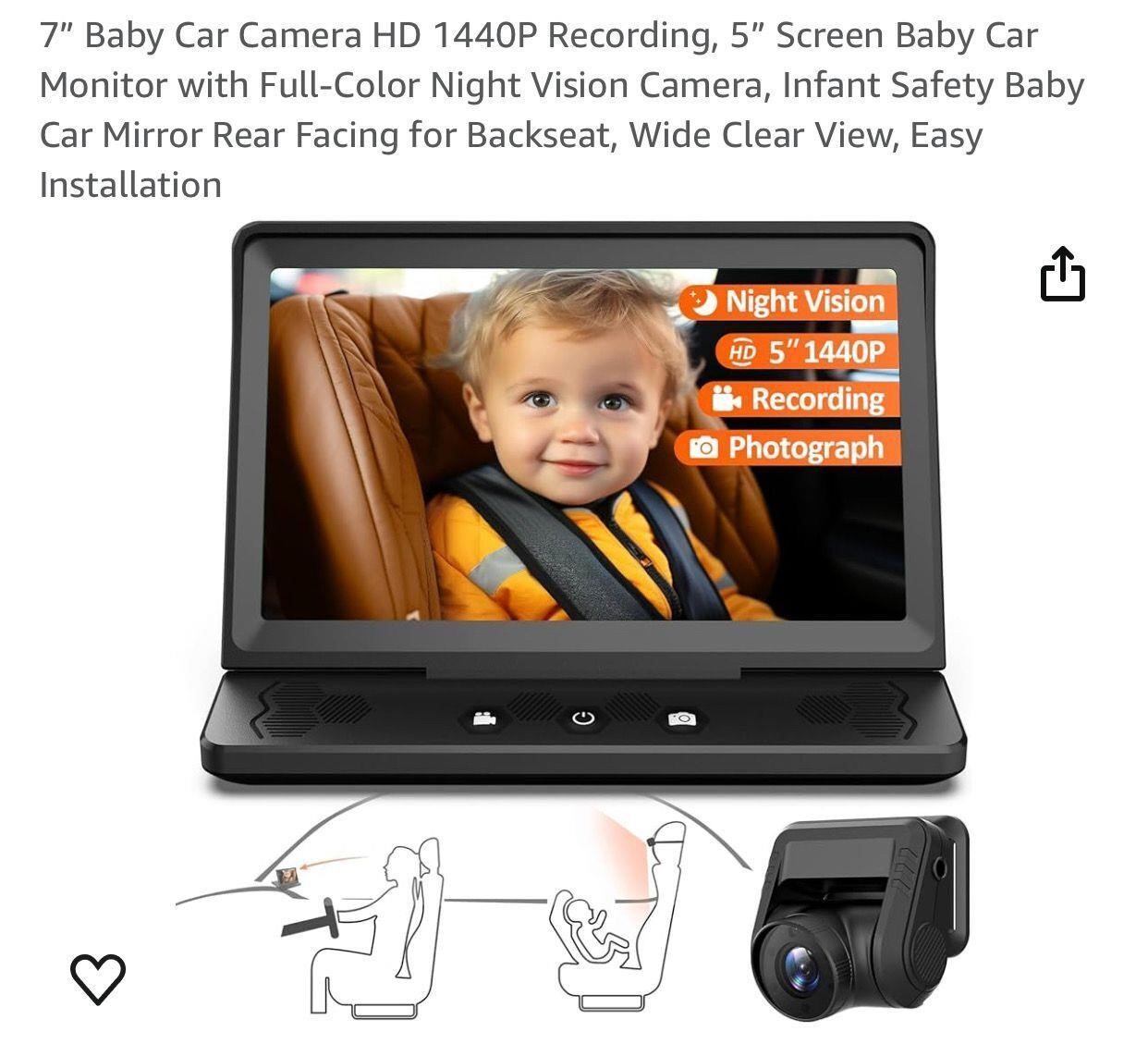 7" Baby Car Camera HD