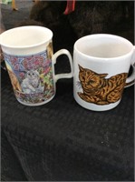 Two cat mugs