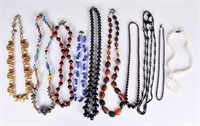 Group of 10 Beaded Necklaces