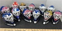 12 NHL Mini Helmets.