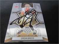 DREW BREES SIGNED SPORTS CARD WITH COA