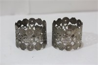 Set of 2 Export Sterling Napkin Rings