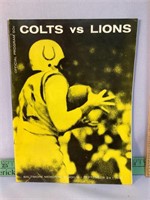 Baltimore Colts vs Lions Sept 24 1961 program